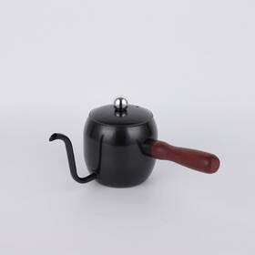 Kofitee 060790710034 Gooseneck Pour Over Coffee Kettle With Wooden Handle Stovetop Turkish Greek