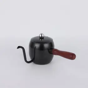 Kofitee 060790710034 Gooseneck Pour Over Coffee Kettle With Wooden Handle Stovetop Turkish Greek