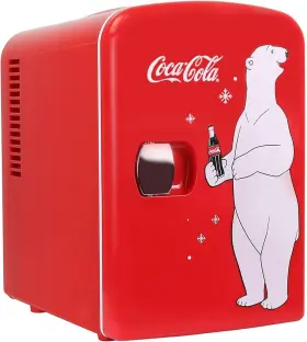 Kwc4 Koolatron 059586604317 Coca-cola Compact Personal Travel Mini Fridge For Snacks Lunch Drinks Red