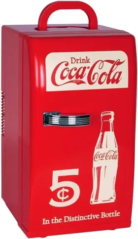Ccr12-az Koolatron Coca-cola Retro 18 Can Mini Fridge With 12v Dc And 110v Ac Cords 22l Dark Red