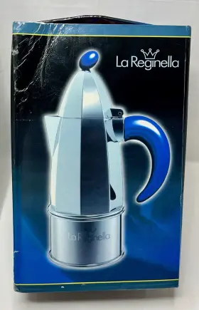 La Reginella 009753188364 Blue Italian Stove Top Espresso/moka Coffee Inoxpran Prama