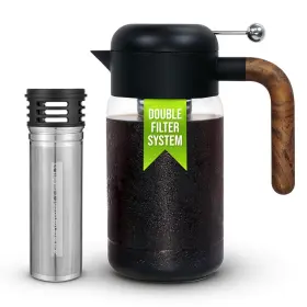 Lafeeca 850011248751 Cold Brew Coffee Maker - Iced Tea Brewer With Airtight Lid Stainless Dual U