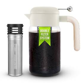 Lafeeca 850011248799 Cold Brew Coffee Maker - Iced Tea Brewer With Airtight Lid Stainless Dual U