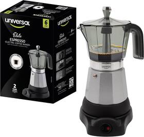 Landers Usa Inc L36072 Universal Electric Coffee Maker 6 Cups Cuban Moka Pot 480 Watts Easy Brewi