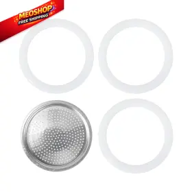 1072189 Lasuroa Filter With 3pcs Gaskets Aluminum Silver Silicone M White