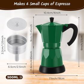 Lemosae 800689613153 Coffeepot 6 Cup Electric Espresso Coffee Maker Italian Moka 300ml Portable