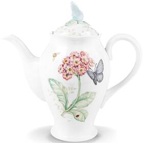 Lenox 091709353078 Butterfly Meadow Coffee Pot With Lid White