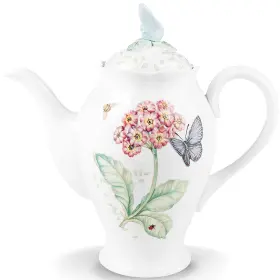 Lenox 091709353078 Butterfly Meadow Coffee Pot With Lid White