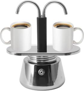 Lizealucky Lizealuckysu035xgpd8 Stainless Steel Moka Pot Stovetop Double Spout Espresso Maker Classic Itali