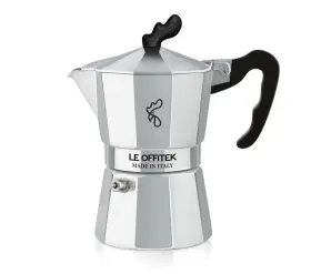 Amika-3 Lorren Home Trends Amika Made In Italy Classic Stovetop Espresso Maker Italian Coffee 3 Cup By