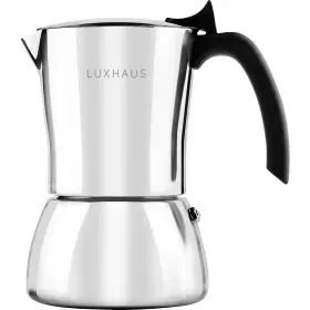 Luxhaus 647946975193 Moka Pot - 6 Cup Stovetop Espresso Maker 100% Stainless Steel Italian