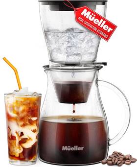 M Ellerhome 060554565818 Mueller Quickbrew Smooth Cold Brew Coffee And Tea Maker 47 Oz Dripper Iced C