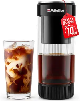 M Ellerhome 061075892445 Mueller Rapidbrew Cold Brew Iced Coffee Maker 10 Min Fast Portable Rec