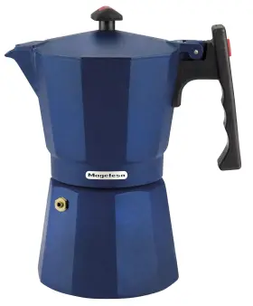 Magefesa 810576030161 Colombia Blue Stovetop Espresso Moka Pot 6-cup/10 Oz Italian Coffee Maker For
