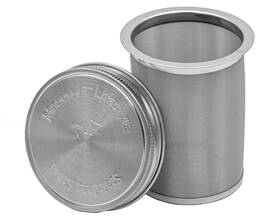 Mason Jar Lifestyle 736631116543 16oz Pint Cold Brew Coffee And Tea Maker Stainless Steel Filter For Jar