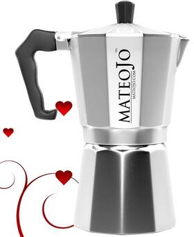 Mateojo X000u9yu71 One Cup Espresso Maker Stovetop Moka Pot Rare Size Ships Fast