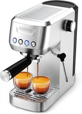 Mattinata 739608354535 Espresso Machine 20 Bar Maker With Milk Frother For B-silver