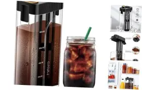 M-cbc-001 Mavo Cold Brew Coffee Maker Iced And Tea Brewer 34 Oz Bpa Black