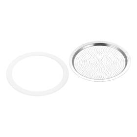 Meccanixity Mea220223ee0692 6pcs Silicone Gasket 72x88mm And 2pcs Stainless Steel Filter Screen 82x72mm F