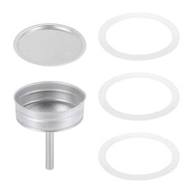 Meccanixity Mea231106ee000084 Stovetop Espresso Maker Replacement Aluminium Coffee Pot Parts With 1pcs Filt
