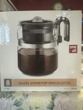 Medelco 039206724441 Cafe Brew Stovetop Coffee Percolator .8cup
