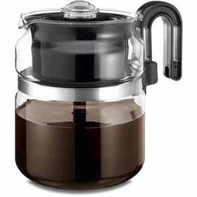 Medelcos 720698722687 Medelco One All 8-cup Capacity Stovetop Glass Percolator Black