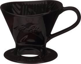 Melitta 313040914900 1 Cup Porcelain Pour-over Cone Coffeemaker Glossy Black