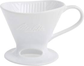 Melitta 445044664680 1 Cup Porcelain Pour-over Cone Coffeemaker White