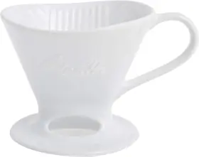 Melitta 445044664680 1 Cup Porcelain Pour-over Cone Coffeemaker White