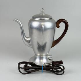 Mirro-matic 102m Mirro-matic Electric Percolator 8 Cup Aluminum Glass Lid - Tested