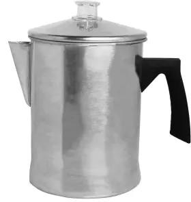 Mir-50021 Mirro Aluminum Stove Top Percolator Brew Coffee On Gas Or 9 Cup Silver