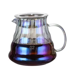 Misetto 975331798107 Iridescence Glass Coffee Server Colorful Standard Carafe For Po