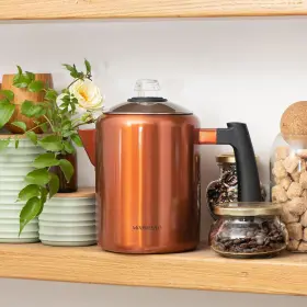 Cpcpp-5 Mixpresso Stainless Steel Stovetop Coffee Percolator Pot 37oz 5-8 Cup