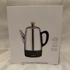 Epltr-8 Mixpresso New 8/10 Cups Electric Coffee Percolator Stainless Steel Never Used