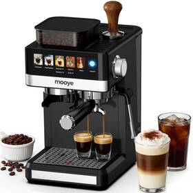 Mooye 5519 Espresso Machine With Grinder 20bar Compact Medium Black