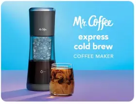 10-minute Mr. Coffee 053891178099 Express Cold Brew Maker Machine Charcoal