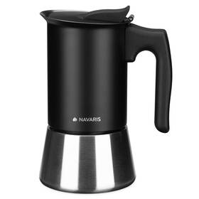 Navaris 063004322840 Moka Coffee Pot - Percolator Espresso Maker For Stovetops Induction Gas Elect