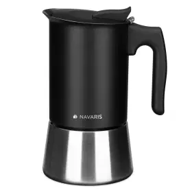 Navaris 063004322864 Moka Coffee Pot Percolator Espresso Maker For Stovetops Induction Gas Electric S