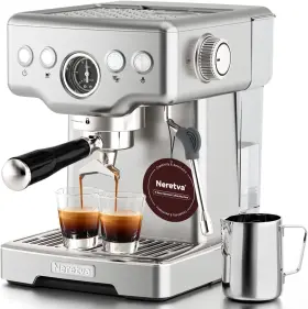 Pe3690s Neretva Espresso Machine 2 In 1 Stainless Steel Coffee And Silver