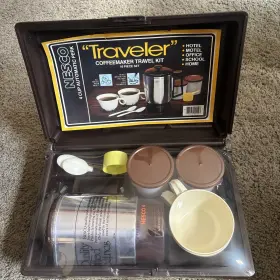 9180-20 Nesco 4 Automatic Coffee Maker Travel Kit Traveler Service For 2
