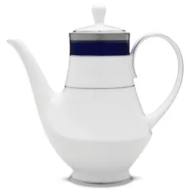 4170-461 Noritake Crestwood Cobalt Platinum Coffee Server White 56 Oz