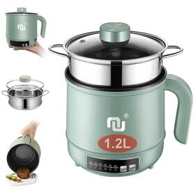 Nunet B0b7njq72k Smart Mini Hot Pot Timer And Automatic Shut Off 1.2l Non-stick Rapid