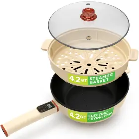 B0cwvjqntb Nutrichef 4l Electric Frying Pan Steamer Multifunctional Portable 1000w