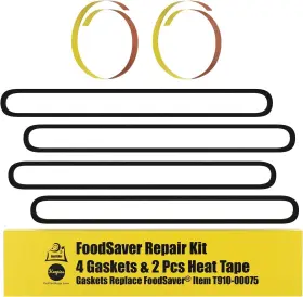 Outofair 758576600635 Repair Kit For Foodsaver Upper/lower Gasket Heat Strip Replacement - Black