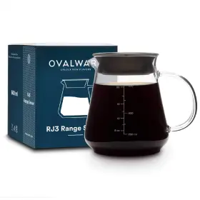 Ovalware 859305006152 Glass Range Coffee Server For Pour Over And Tea - 600ml/20oz Microwave S