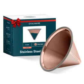 Oval15 Ovalware Paperless Stainless Steel Pour Over Coffee Filter Reusable And Permanent Co