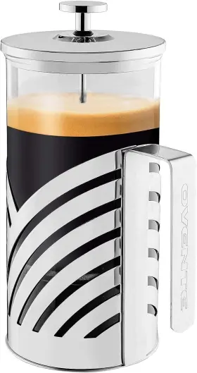 Fsd34p Ovente French Press 34 Ounce Coffee And Tea Maker 4 Level Stainless Steel Filter Silver