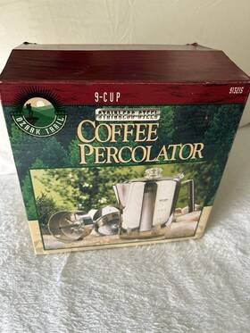 Ozark Trail 913215 Stainless Steel 9-cup Stovetop Coffee Percolator Model Silver