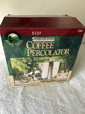 913215 Ozark Trail Stainless Steel 9-cup Stovetop Coffee Percolator Model Silver