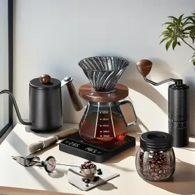 Packchoise 445024899866 Premium Coffee Maker Pour Over Set Home/camp Portable